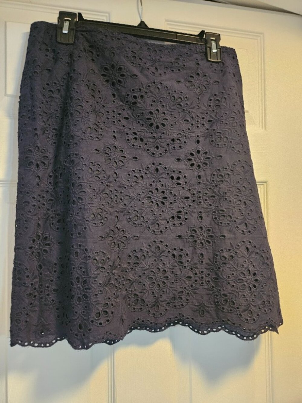 Talbots Navy Blue Skirt with Cutouts